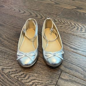 Janie & Jack Girls Dress Shoes- Metallic bow flat